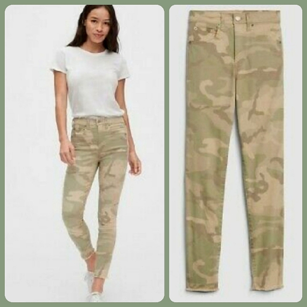 🌷3/$20🌷NWT Gap High-Rise Skinny Camo Jeans